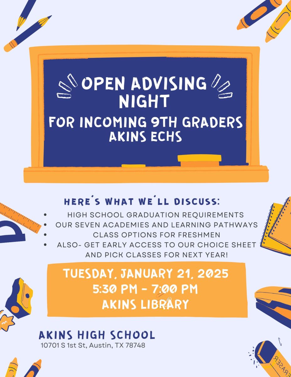 Open advising night for incoming 9th graders at Akins ECHS